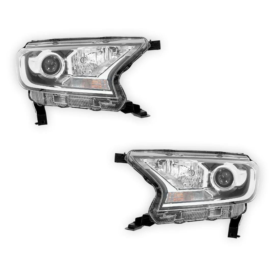 Ford Everest UA (2015 - 2018) Genuine Chrome Headlights LH + RH - Image 2