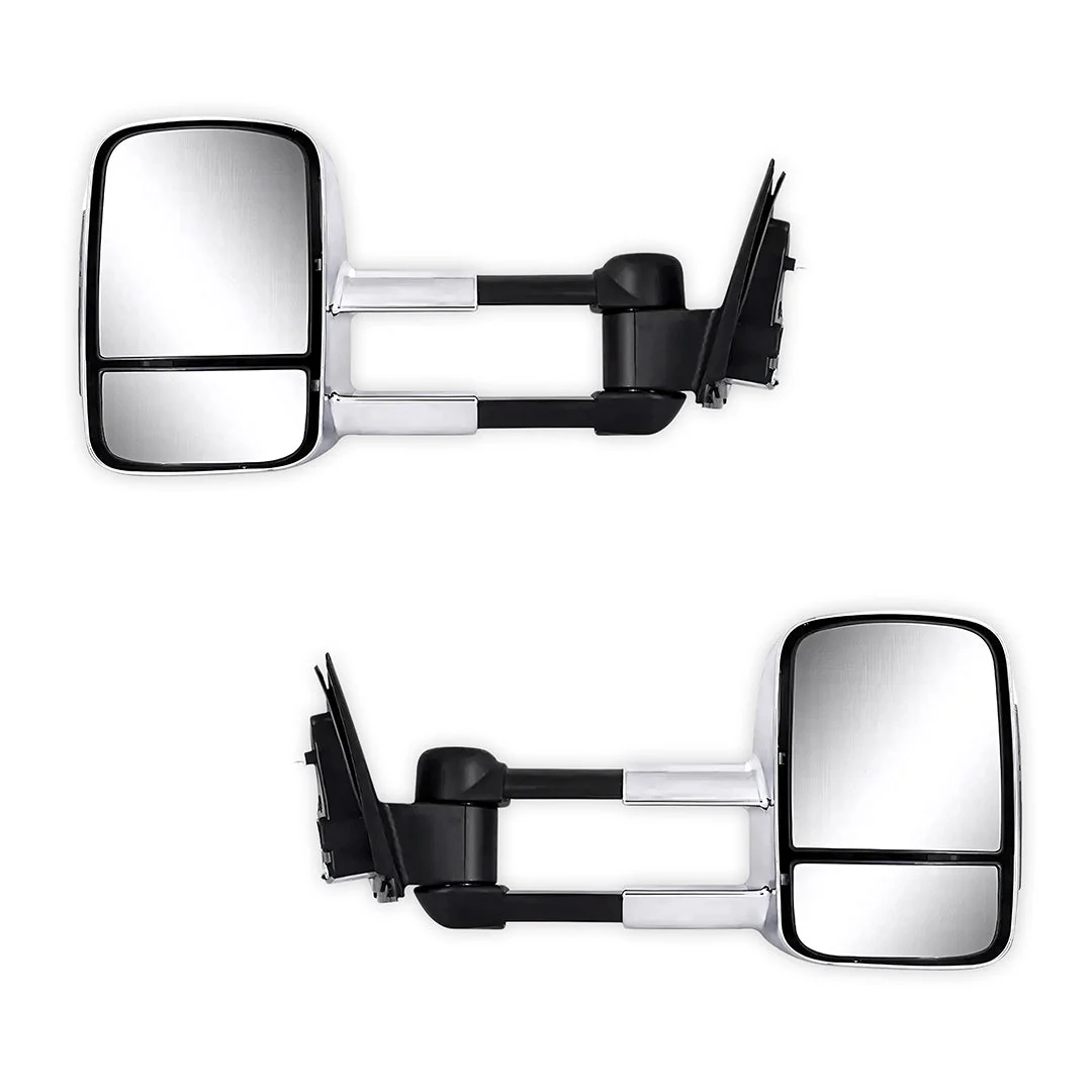 Ford Everest UA (2015 - 2019) Chrome Extendable Towing Side Mirrors - Image 2