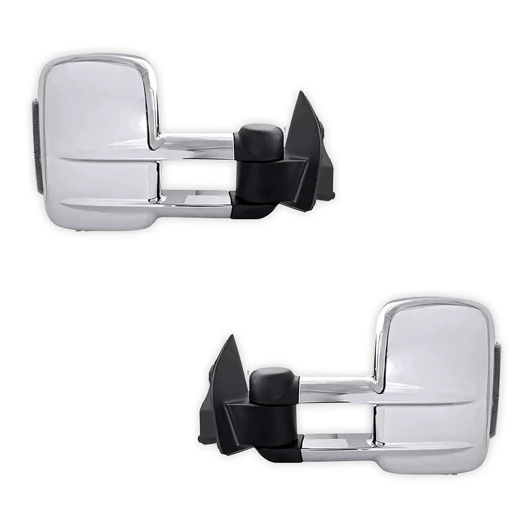 Ford Everest UA (2015 - 2019) Chrome Extendable Towing Side Mirrors - Image 3