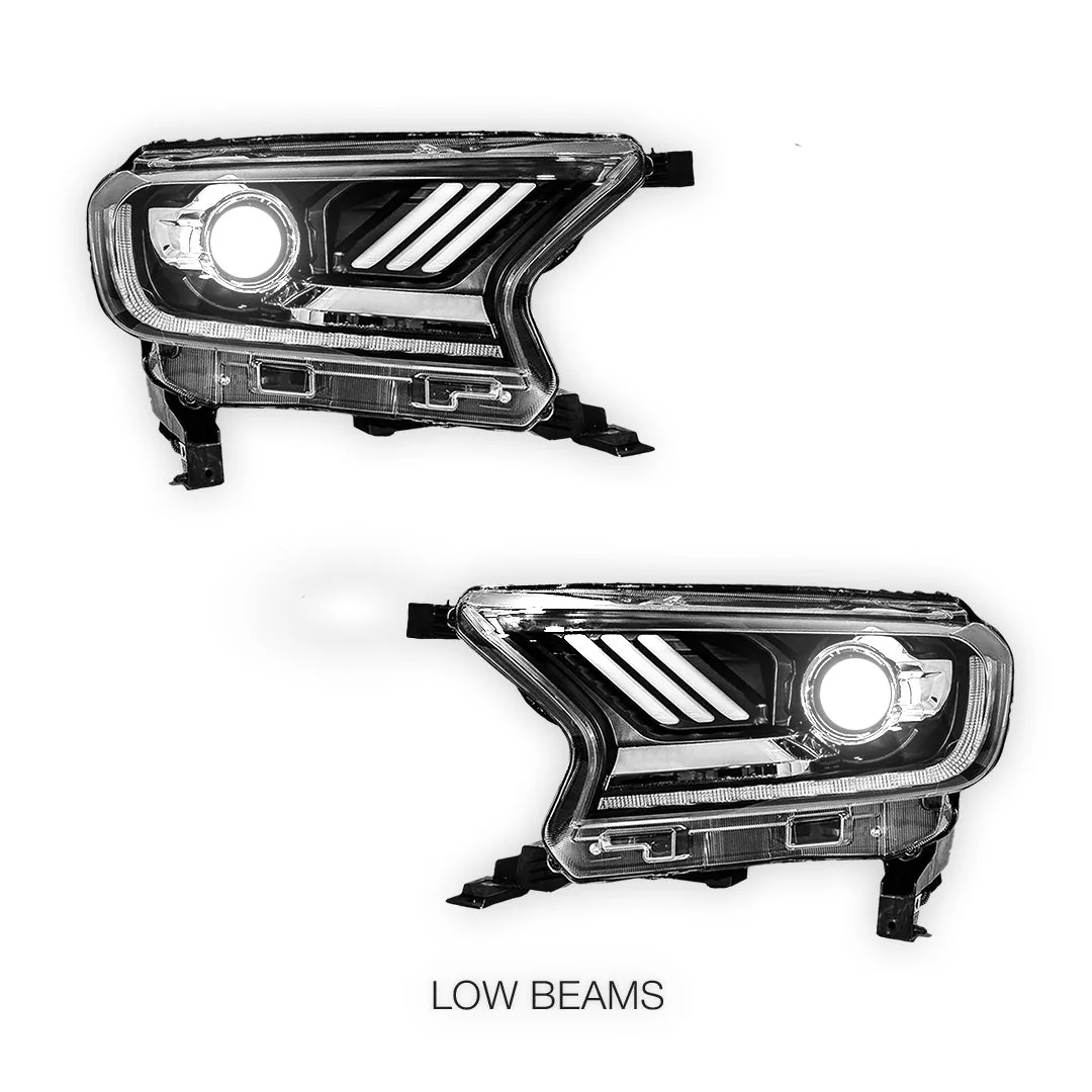 Ford Everest UA (2015 - 2021) Full LED DRL Dual beam Projector Headlights LH + RH - Image 4