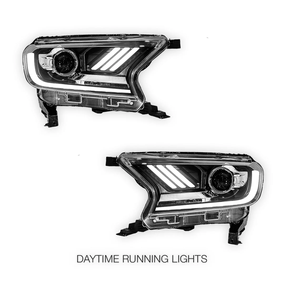 Ford Everest UA (2015 - 2021) Full LED DRL Dual beam Projector Headlights LH + RH - Image 6
