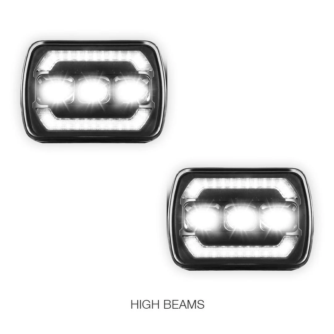 Ford F-350 RM / RN (2001 - 2006) LED Headlights Halo DRL  LH + RH - Image 16
