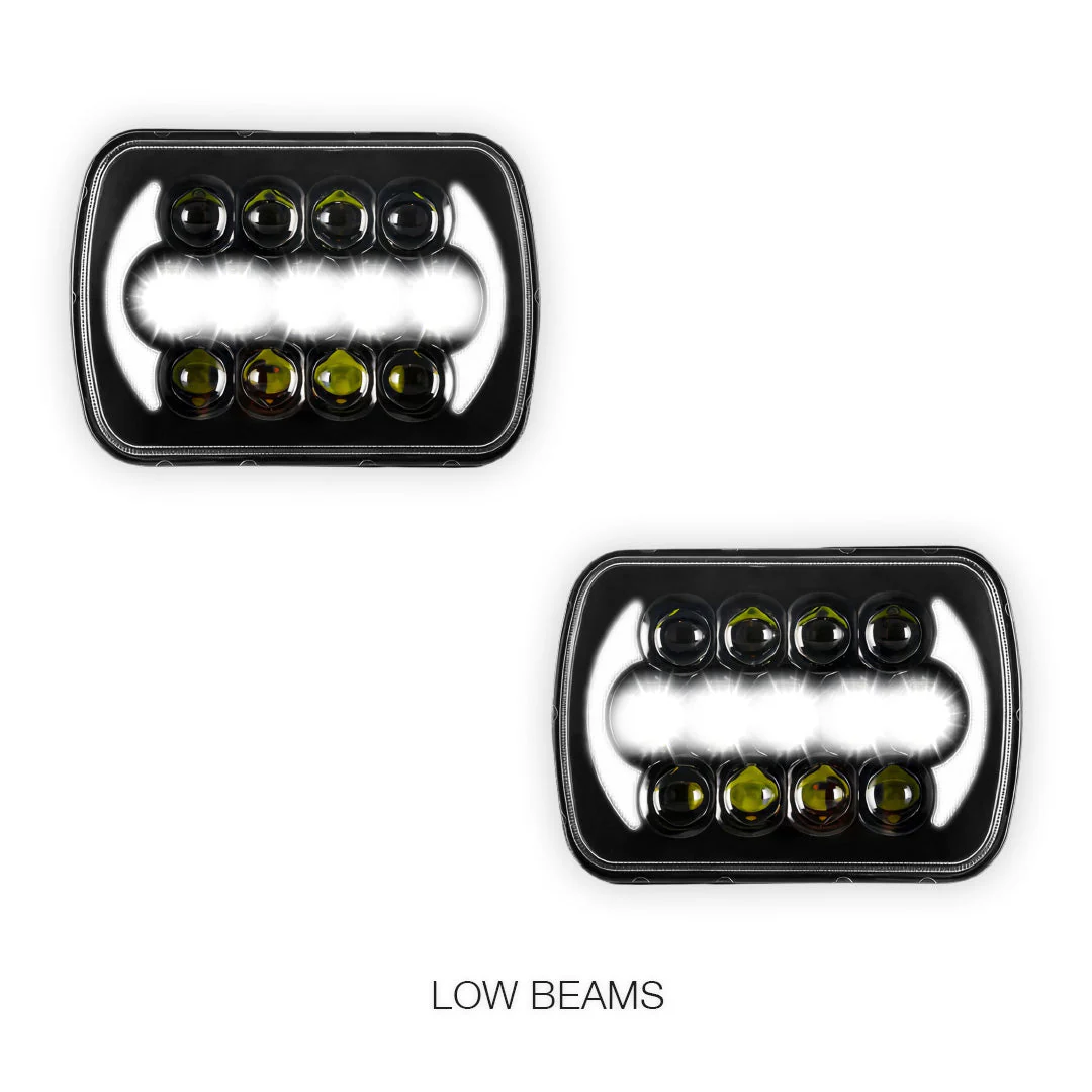 Ford F-350 RM / RN (2001 - 2006) LED Headlights Halo DRL  LH + RH - Image 9