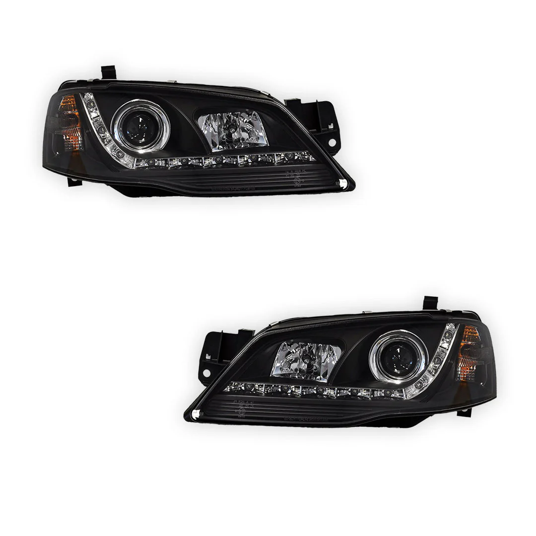 Ford Fairmont BF (2005 - 2008) LED DRL Projector Headlights LH + RH - Image 5