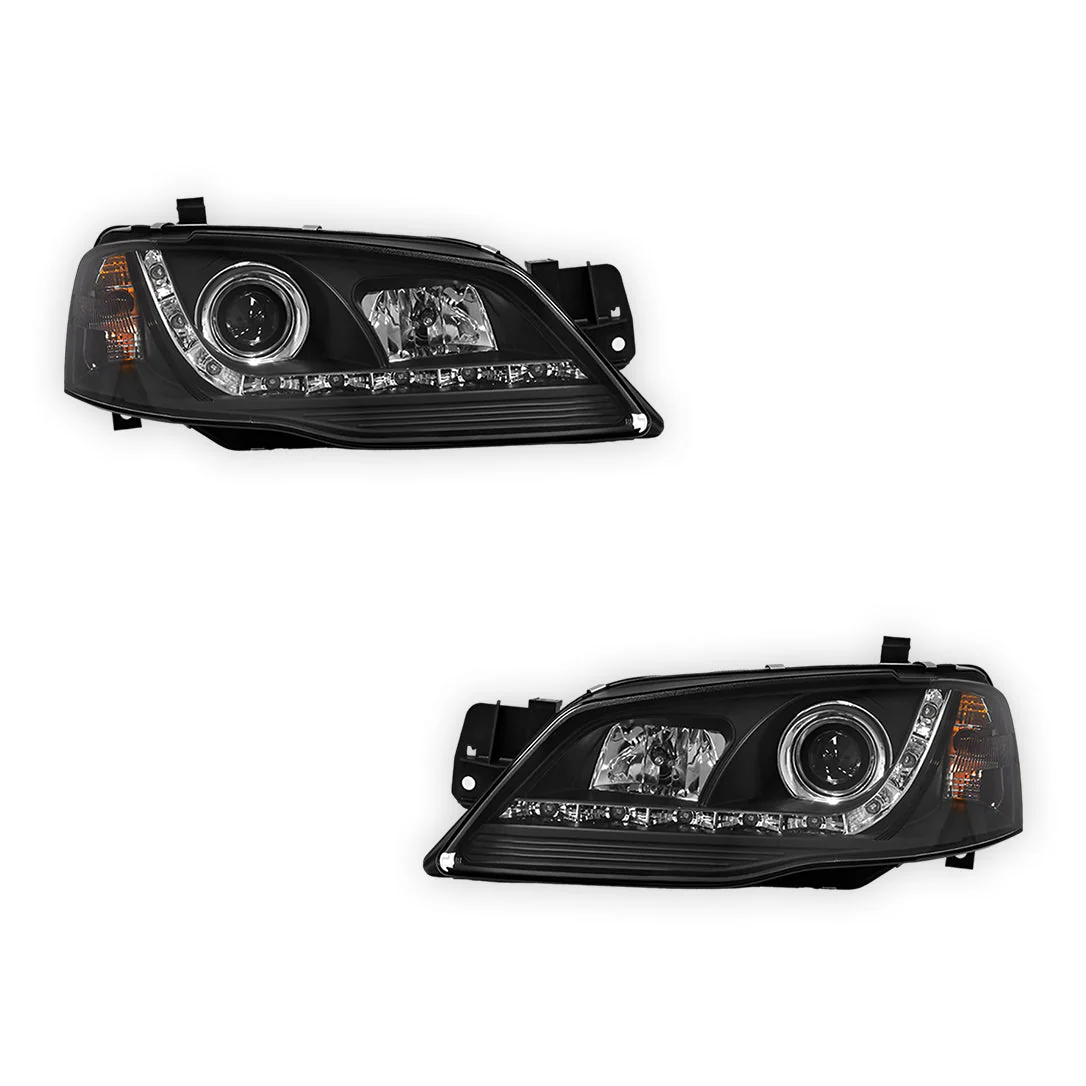 Ford Fairmont BF (2005 - 2010) LED DRL Projector Headlights LH + RH - Image 6