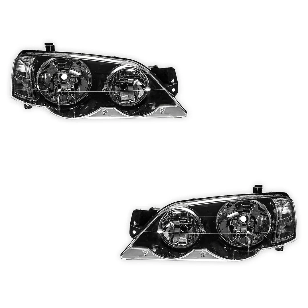 Ford Falcon BA / BF (2002 - 2008) Black Headlights LH + RH - Image 2