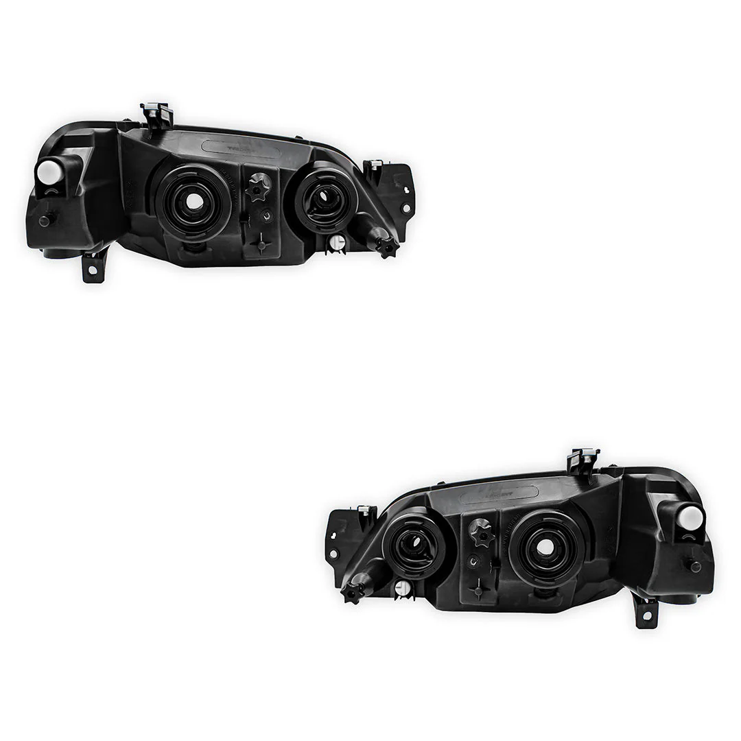 Ford Falcon BA / BF (2002 - 2008) Black OEM Style Headlights LH + RH - Image 3