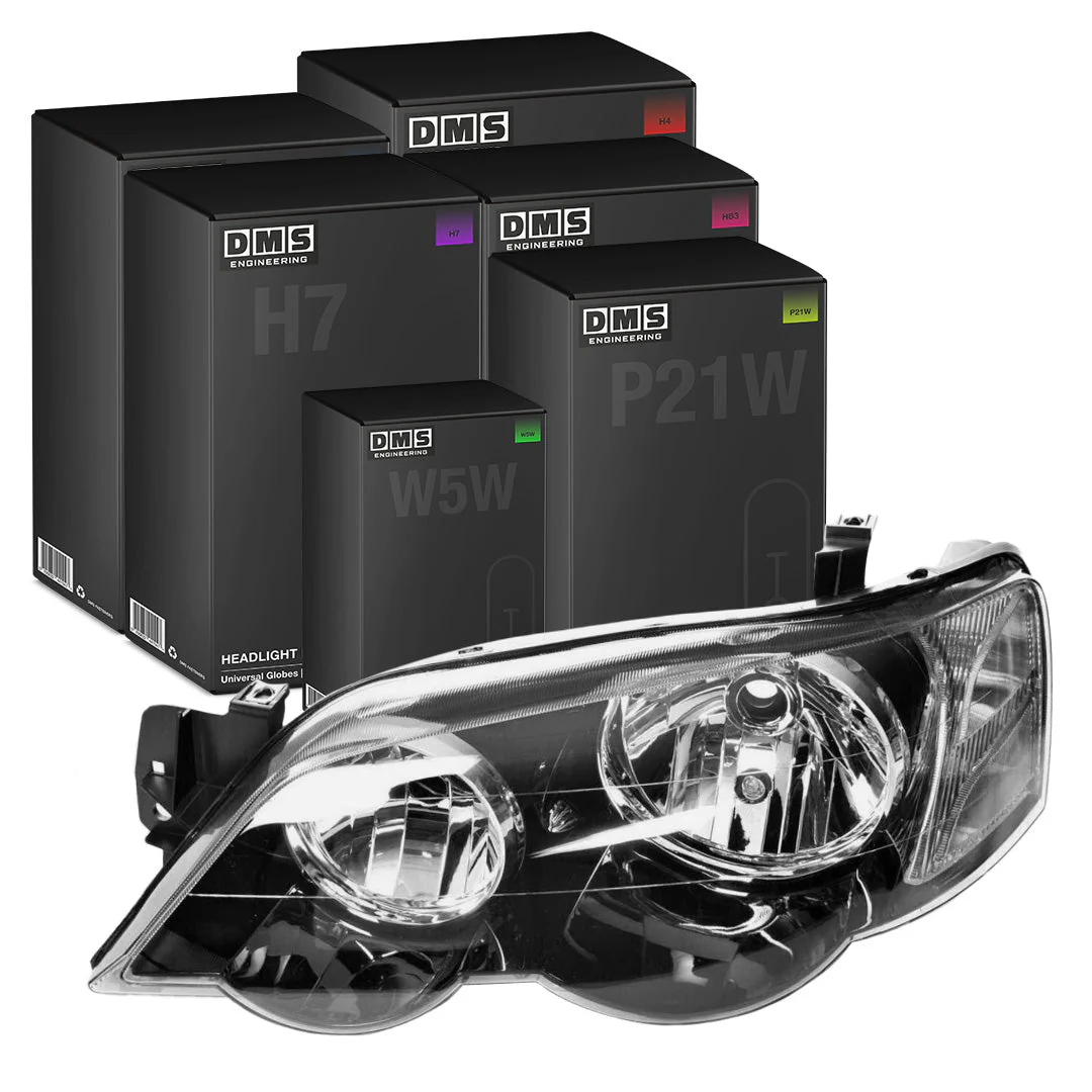 Ford Falcon BA / BF (2002 - 2008) Black OEM Style Headlights LH + RH - Image 4