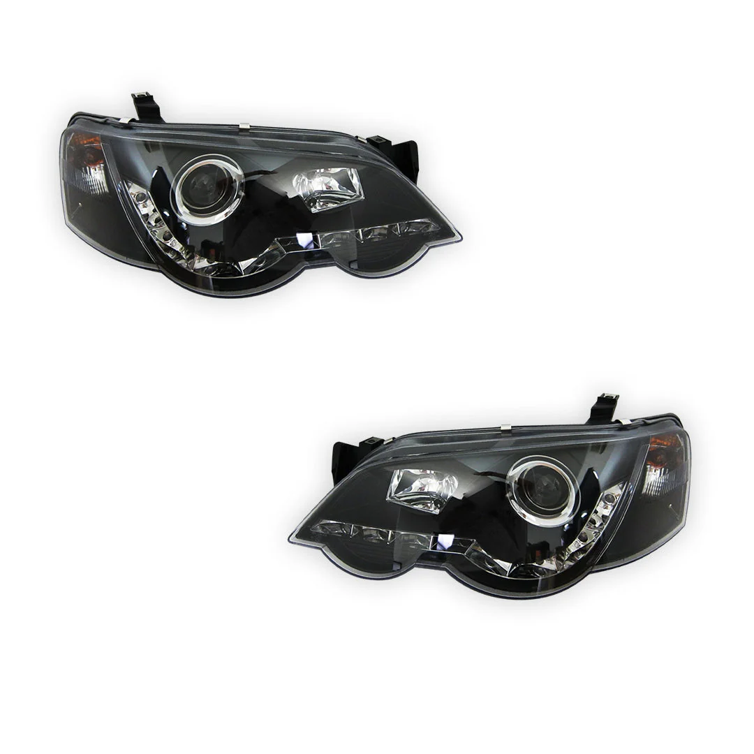 Ford Falcon BA / BF (2002 - 2008) LED DRL Projector Headlights LH + RH - Image 5