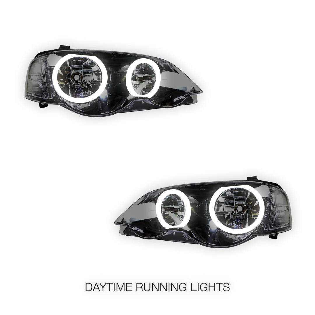Ford Falcon BA / BF (2002 - 2008) LED DRL Projector Headlights LH + RH - Image 6
