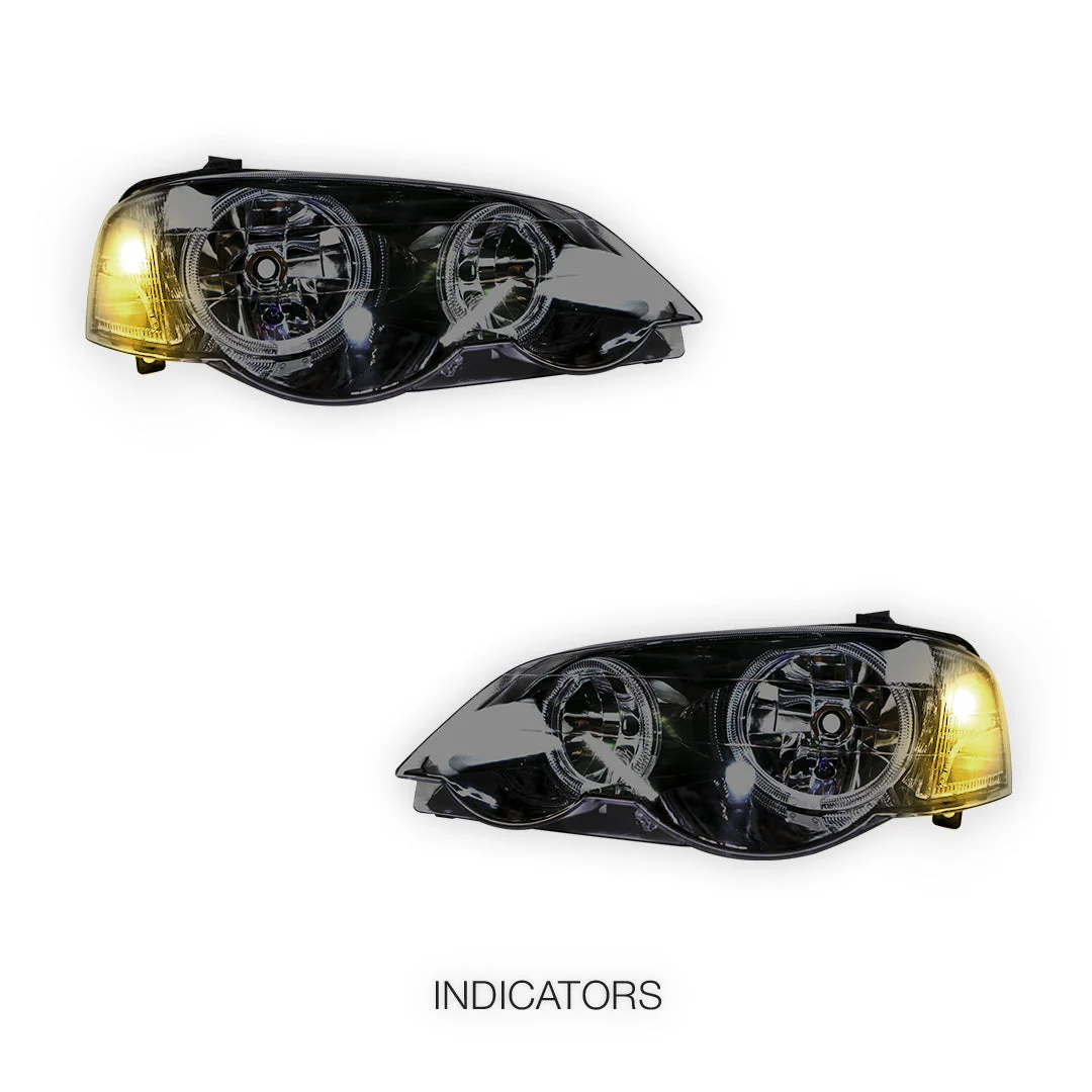 Ford Falcon BA / BF (2002 - 2008) LED DRL Projector Headlights LH + RH - Image 9