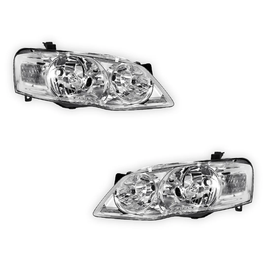 Ford Falcon BF Series 2 (2006 - 2008) OEM Style Headlights LH + RH - Image 2