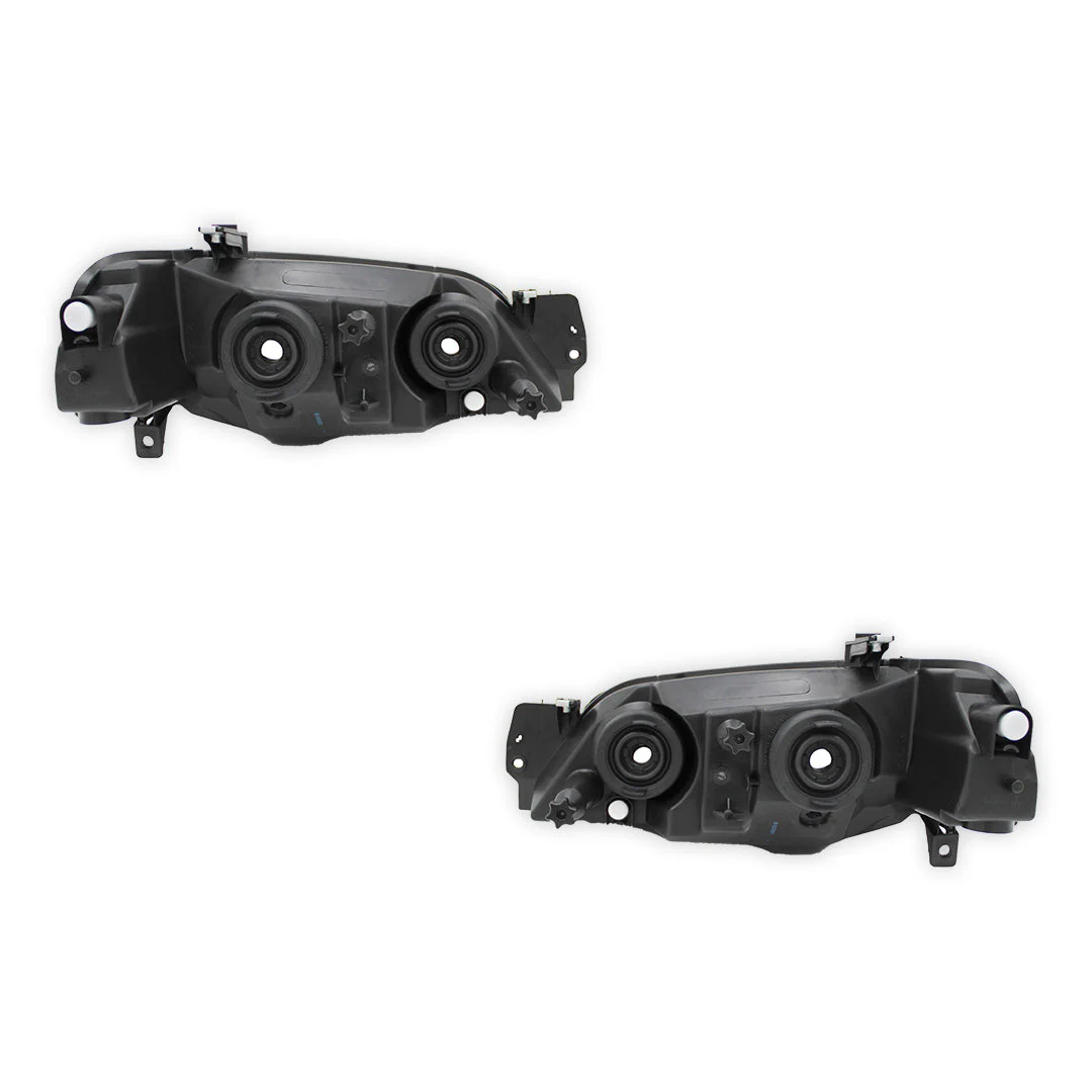 Ford Falcon BF Series 2 & 3 (2006 - 2011) Chrome / Black Headlights LH + RH - Image 3