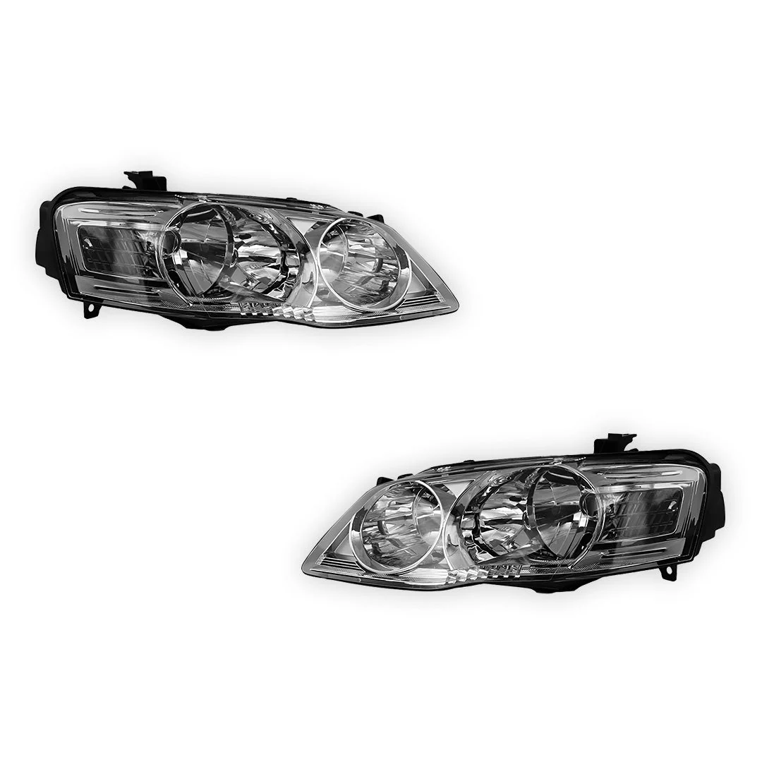 Ford Falcon BF Series 2 / 3 Futura (2006 - 2011) Chrome Headlights LH + RH - Image 2