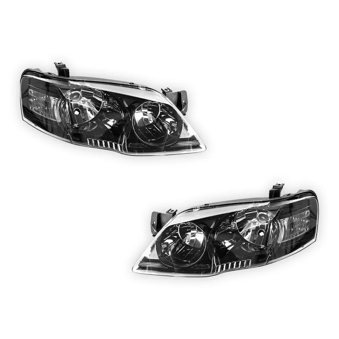 Ford Falcon BF Series 3 (2008 - 2011) OEM Style Headlights LH + RH - Image 2
