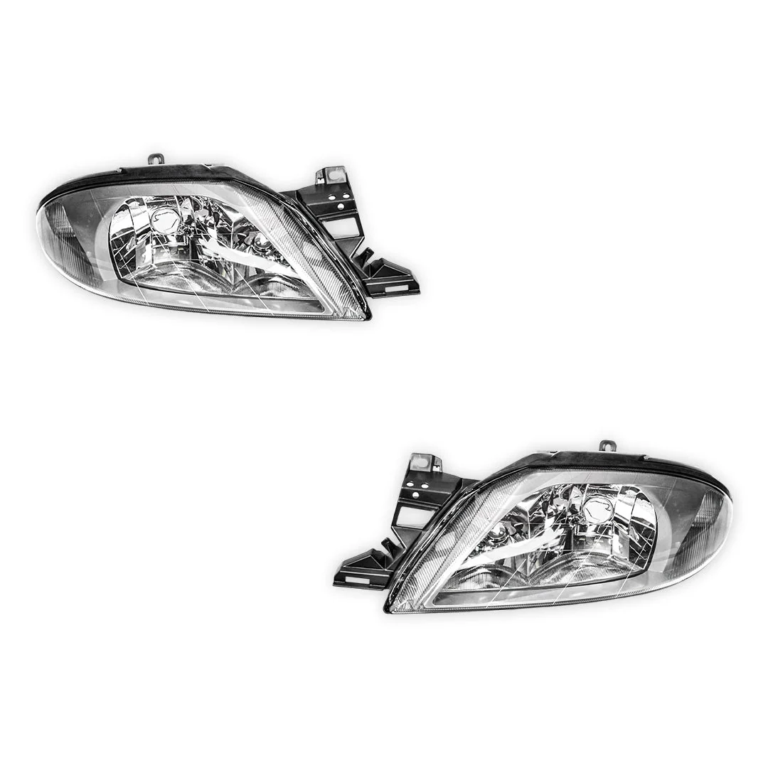 Ford Falcon / Fairmont AU Series 1 (1998 - 2000) Light Silver OEM Style Headlights LH + RH - Image 2
