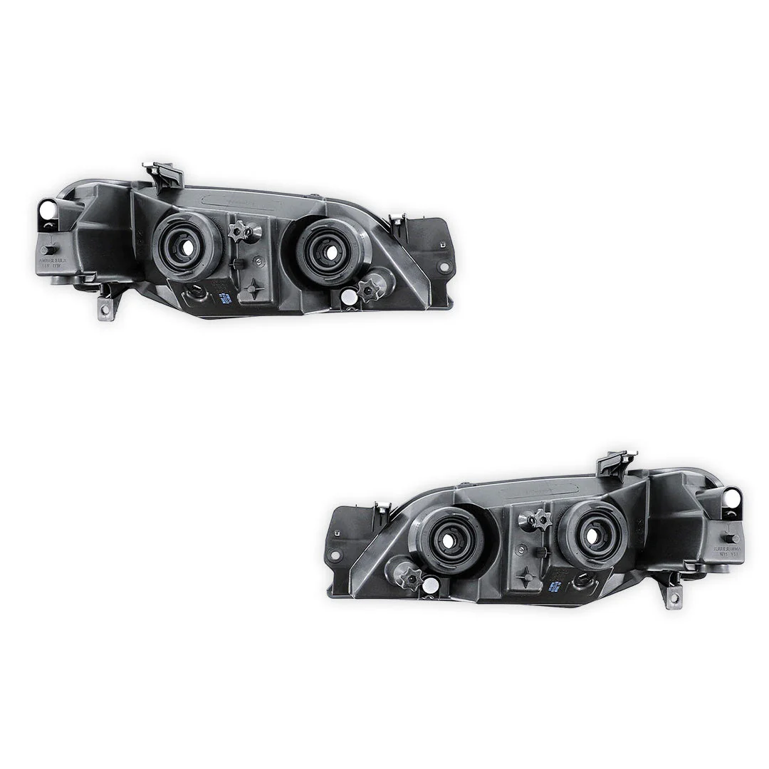 Ford Falcon / Fairmont BA BF (2002 - 2006) Chrome / Black Headlights LH + RH - Image 6