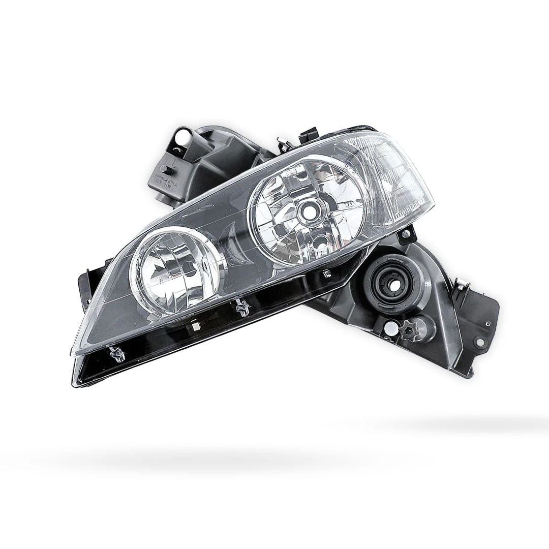 Ford Falcon / Fairmont BA BF (2002 - 2006) Chrome / Black OEM Style Headlights LH + RH - Image 2