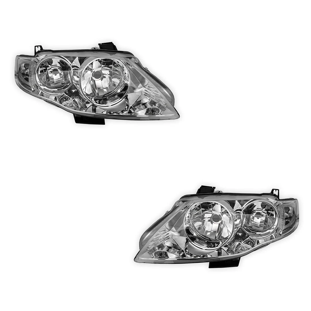 Ford Falcon FG Series 1 (2008 - 2011) Chrome OEM Style Headlights LH + RH - Image 2