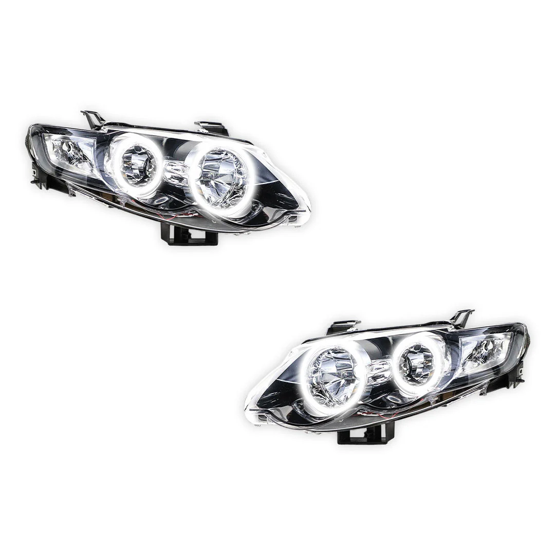 Ford Falcon FG Series 1 (2008 - 2011) Halo Angel Eyes Headlights LH + RH - Image 2