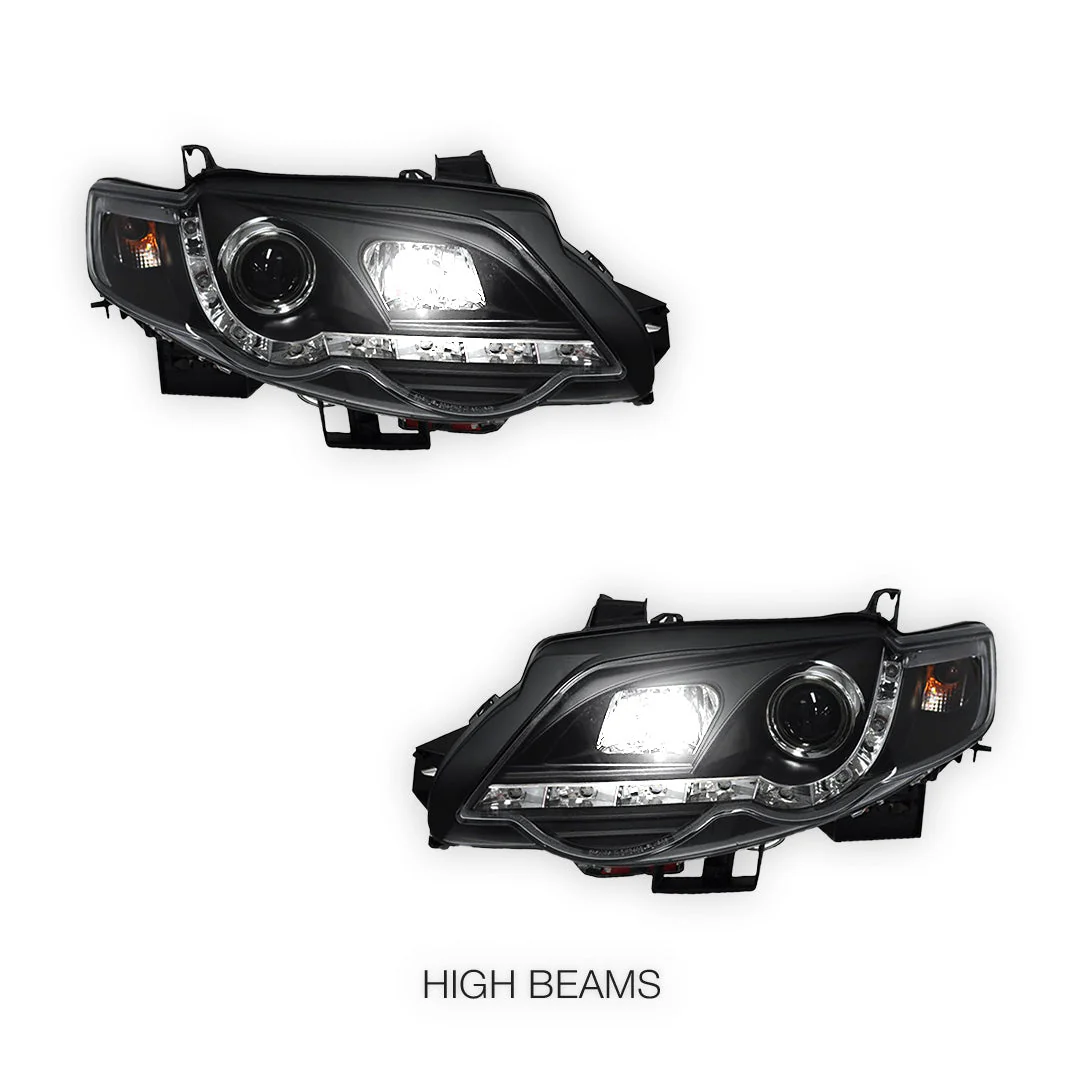 Ford Falcon FG Series 1 XR6 / XR8 (2008 - 2011) LED DRL Projector Headlights LH + RH - Image 2