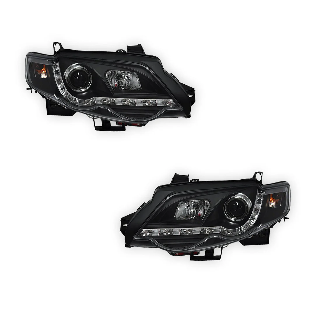 Ford Falcon FG Series 1 XR6 / XR8 (2008 - 2011) LED DRL Projector Headlights LH + RH - Image 5