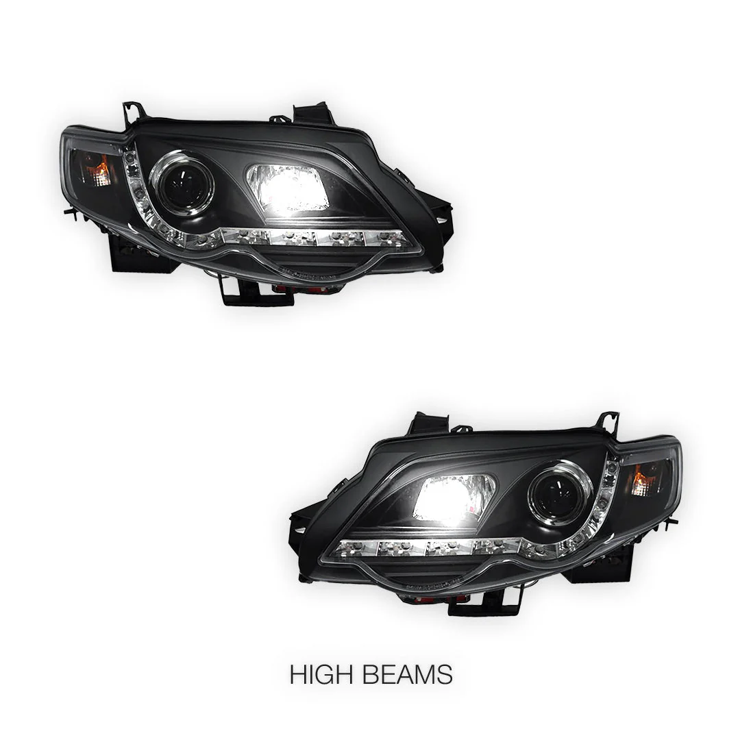 Ford Falcon FG Series 2 XR6 / XR8 (2011 - 2014) LED DRL Projector Headlights LH + RH - Image 2