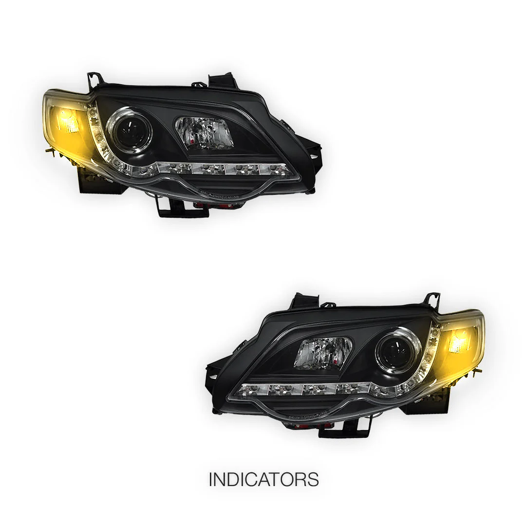 Ford Falcon FG Series 2 XR6 / XR8 (2011 - 2014) LED DRL Projector Headlights LH + RH - Image 3