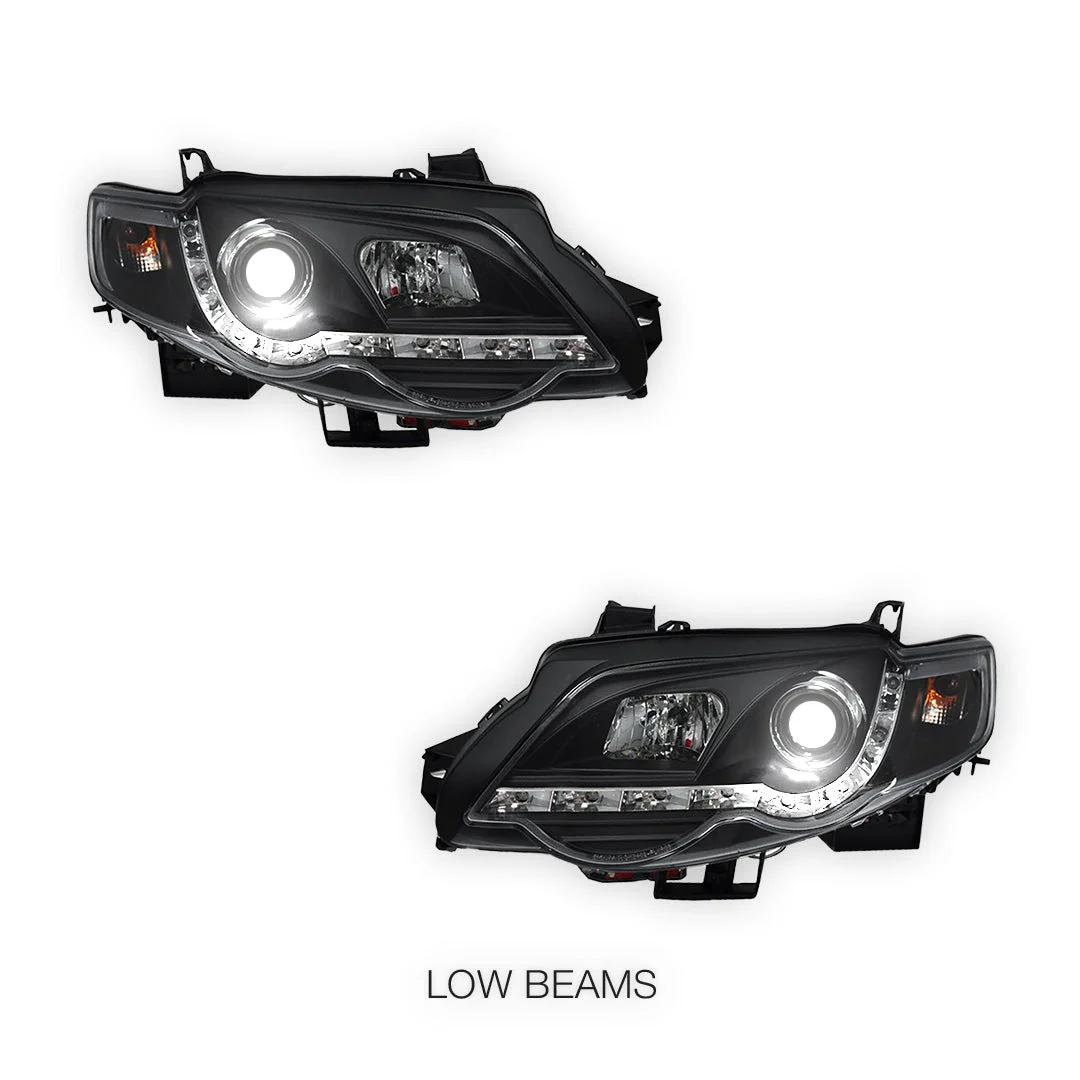 Ford Falcon FG Series 2 XR6 / XR8 (2011 - 2014) LED DRL Projector Headlights LH + RH - Image 4