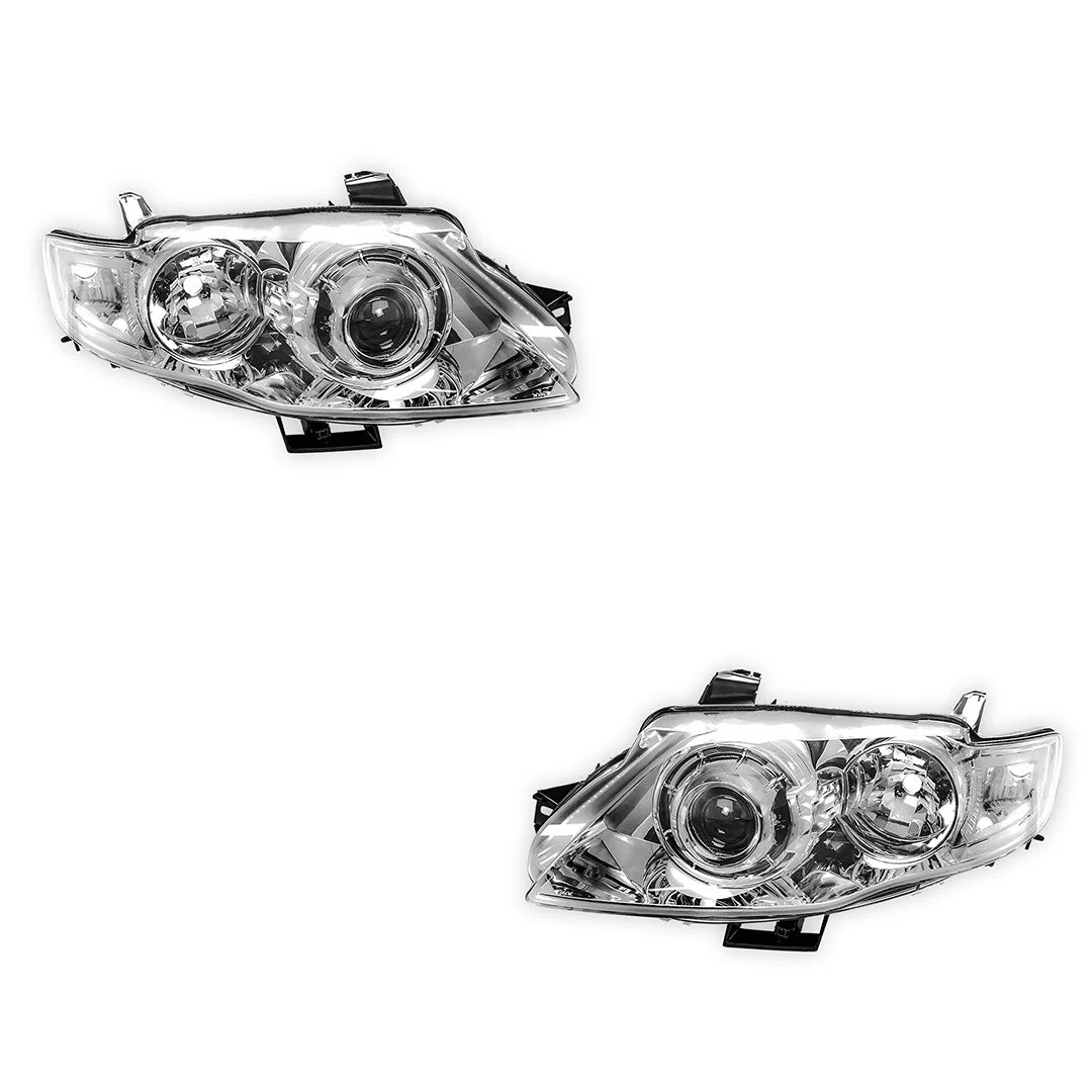 Ford Falcon FG Series 2 (2011 - 2014) Chrome Projector Headlights LH + RH - Image 2