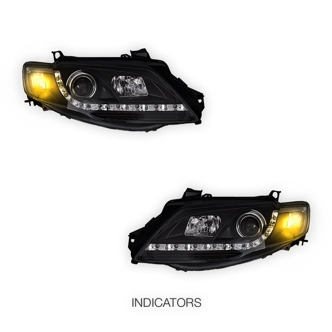 Ford Falcon FG Series 2 G6 (2011 - 2014) LED DRL Projector Headlights LH + RH - Image 3