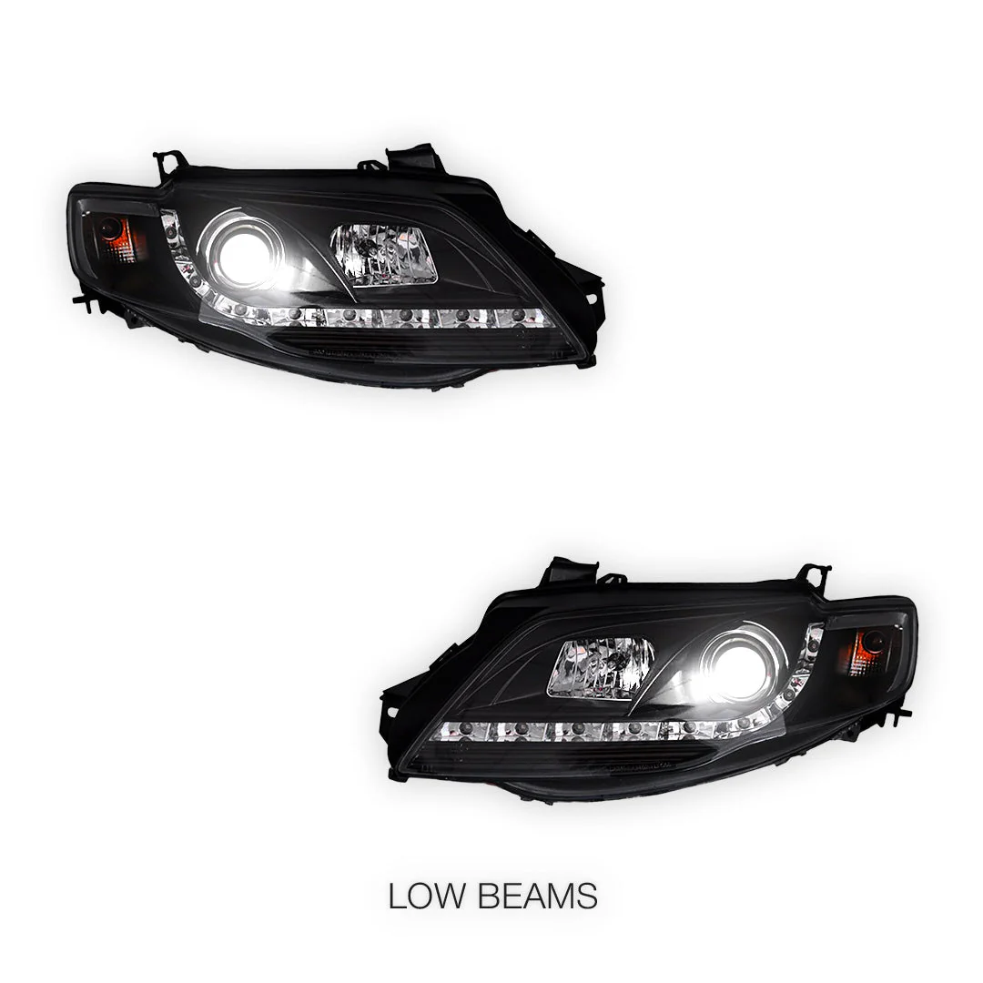 Ford Falcon FG Series 2 G6 (2011 - 2014) LED DRL Projector Headlights LH + RH - Image 4