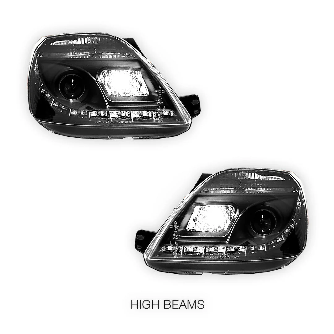 Ford Fiesta WP / WQ (2003- 2008) LED DRL Projector Headlights LH + RH - Image 2