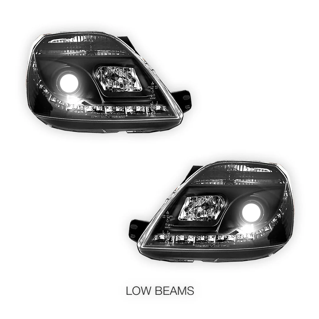 Ford Fiesta WP / WQ (2003- 2008) LED DRL Projector Headlights LH + RH - Image 4