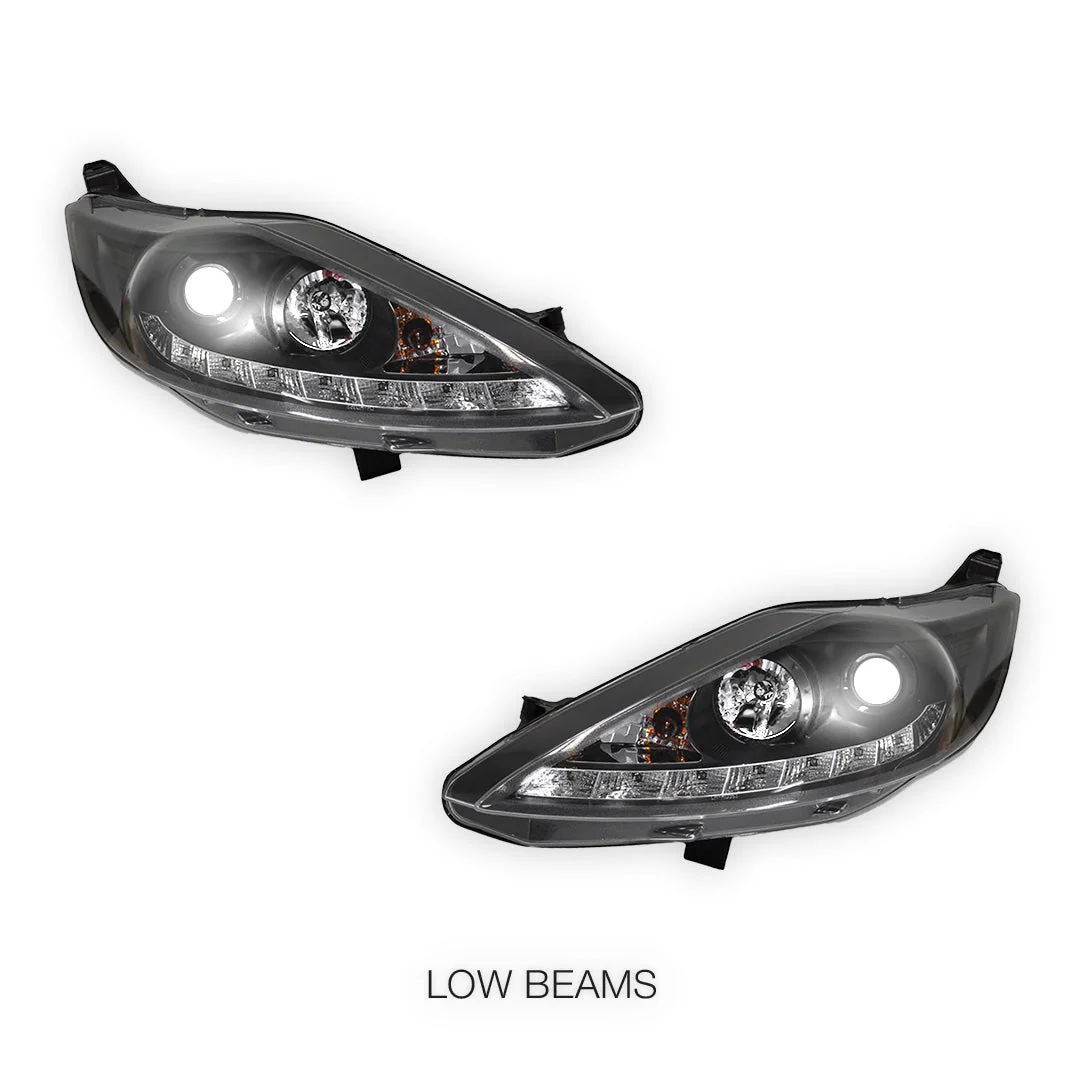 Ford Fiesta WS / WT (2009- 2013) LED DRL Projector Headlights LH + RH - Image 4
