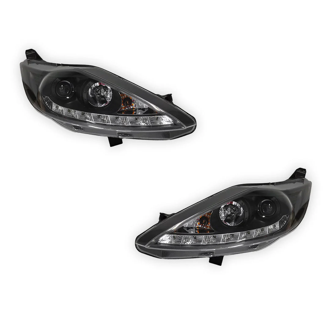 Ford Fiesta WS / WT (2009- 2013) LED DRL Projector Headlights LH + RH - Image 5