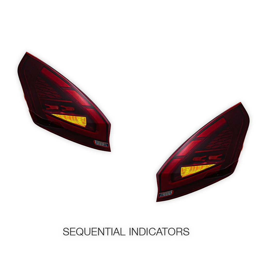 Ford Fiesta WS / WT / WZ (2008 - 2019) Sequential Red Full LED Tail Lights LH + RH - Image 4