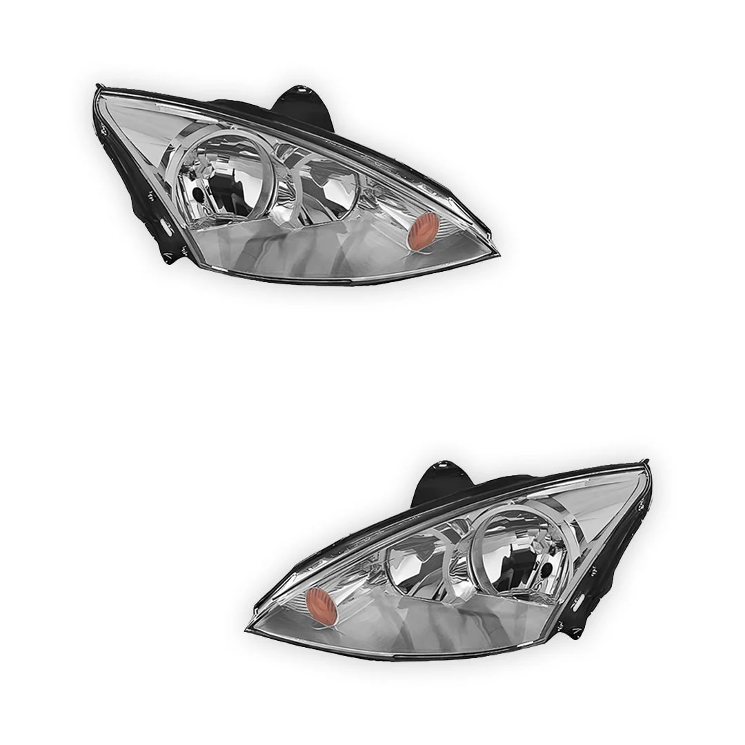 Ford Focus LR (2002 - 2005) Halogen OEM Style Headlights LH + RH - Image 2