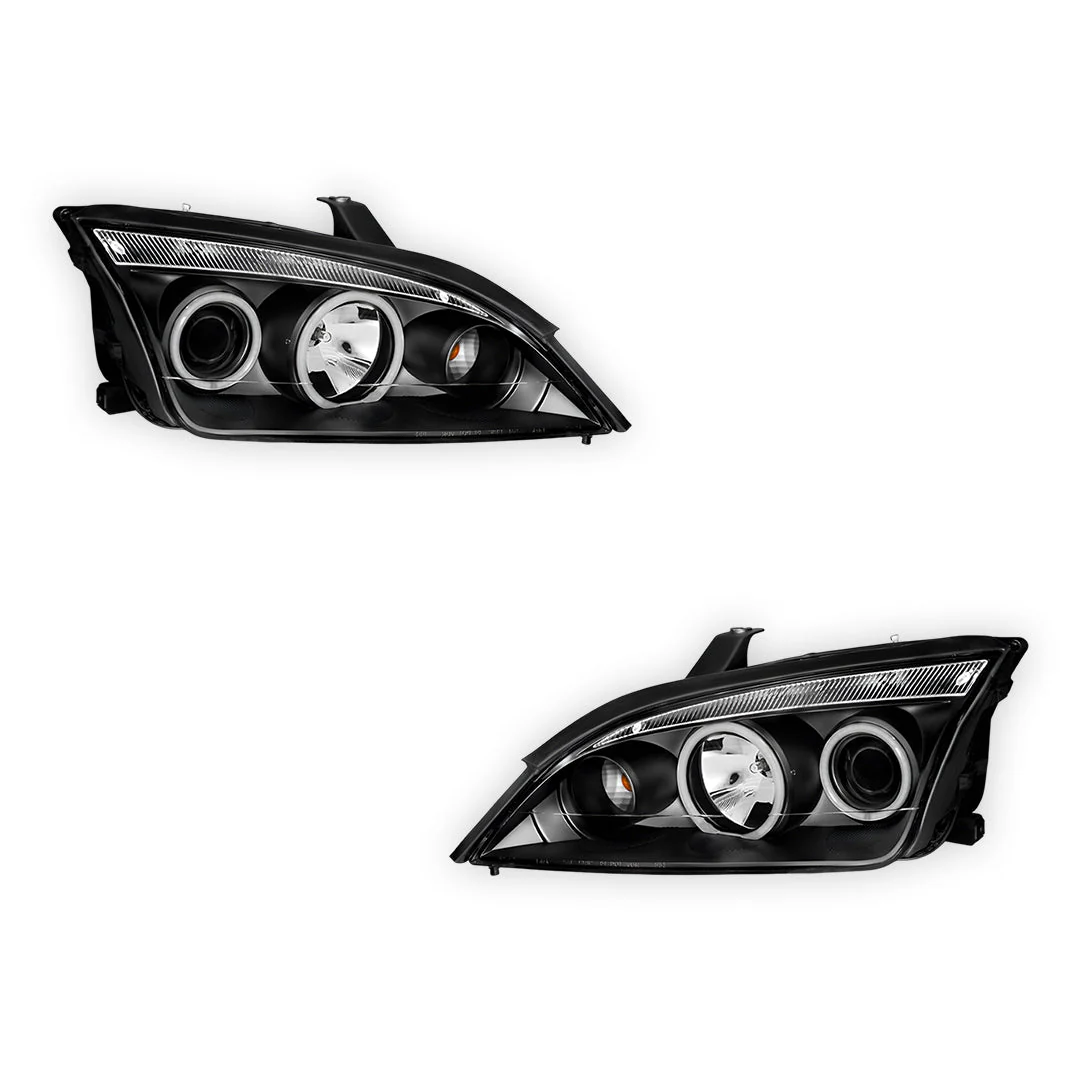 Ford Focus LS / LT (2005- 2008) CCFL Angel-Eyes DRL Projector Headlights LH + RH - Image 6