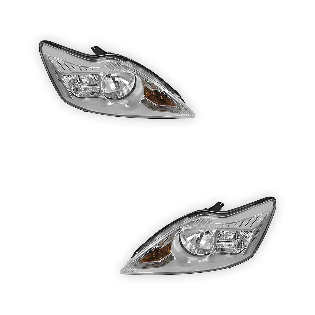 Ford Focus LV (2009 - 2011) Halogen OEM Style Headlights LH + RH - Image 2