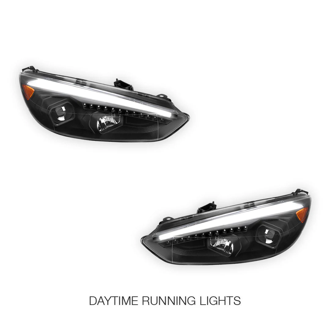 Ford Focus LZ (2015- 2018) 3D LED DRL Projector Headlights LH + RH - Image 2