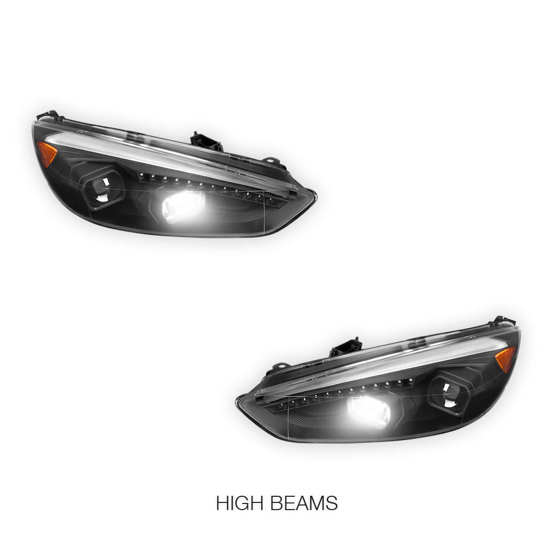 Ford Focus LZ (2015- 2018) 3D LED DRL Projector Headlights LH + RH - Image 5