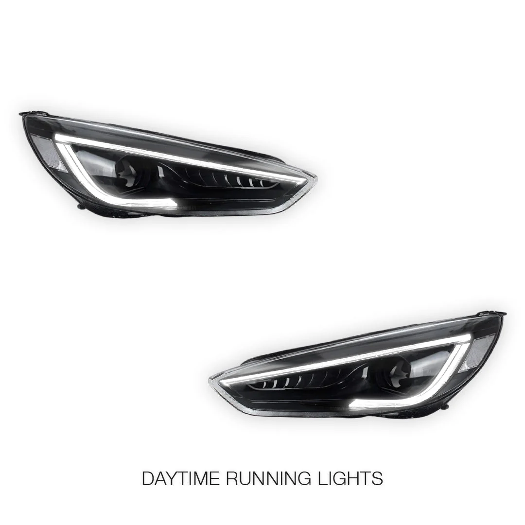 Ford Focus LZ (2015 - 2018) LED Headlights Halo DRL LH + RH - Image 2