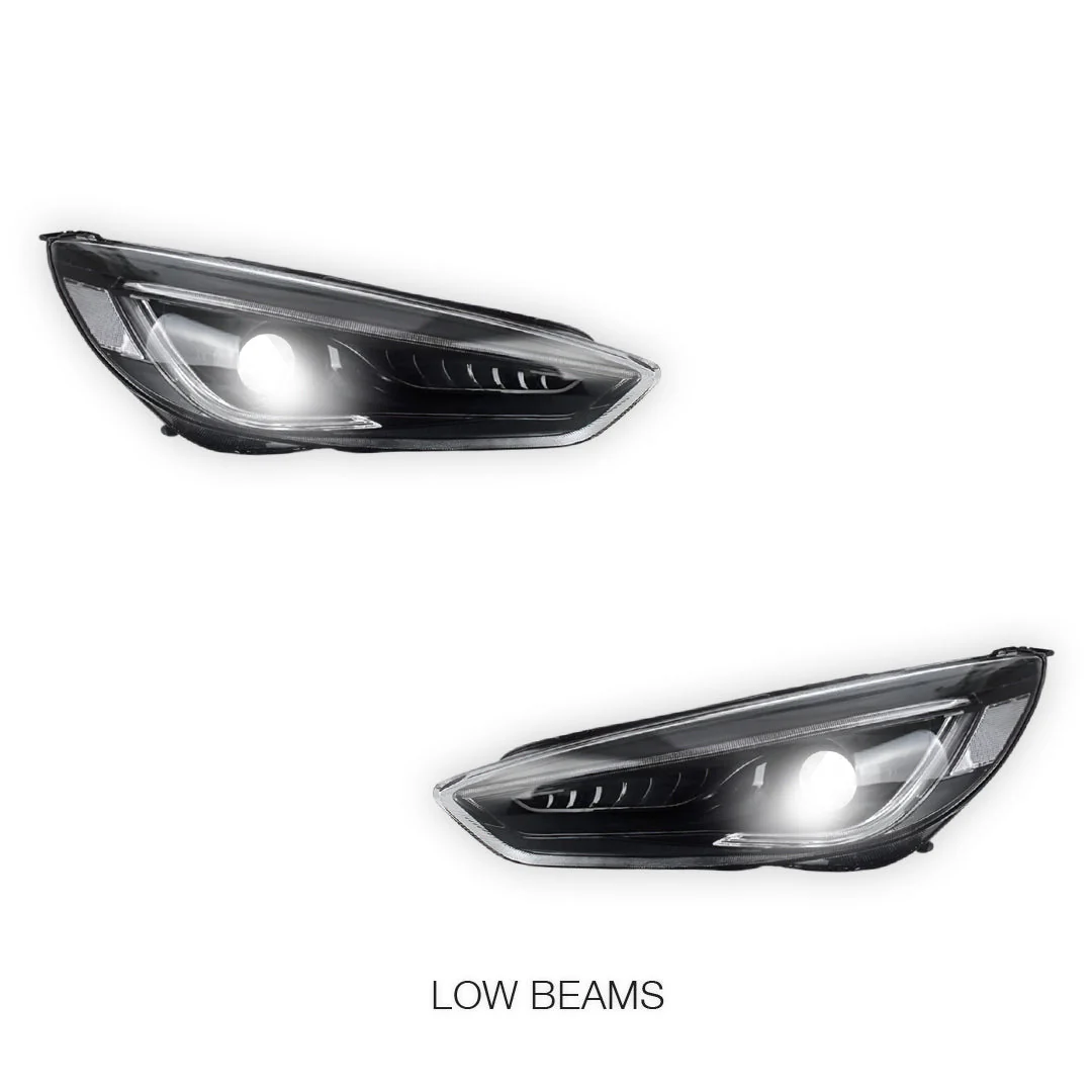 Ford Focus LZ (2015 - 2018) LED Headlights Halo DRL LH + RH - Image 4