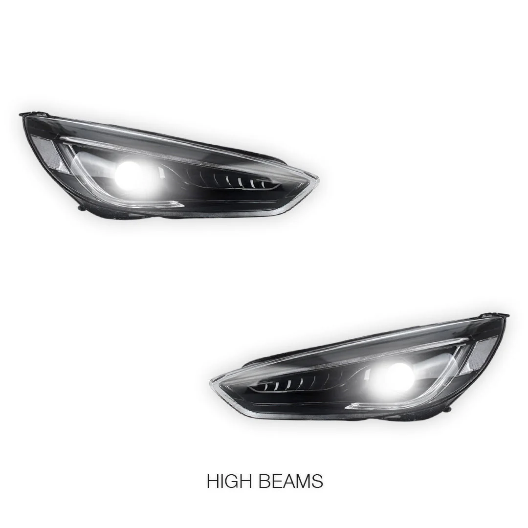 Ford Focus LZ (2015 - 2018) LED Headlights Halo DRL LH + RH - Image 5