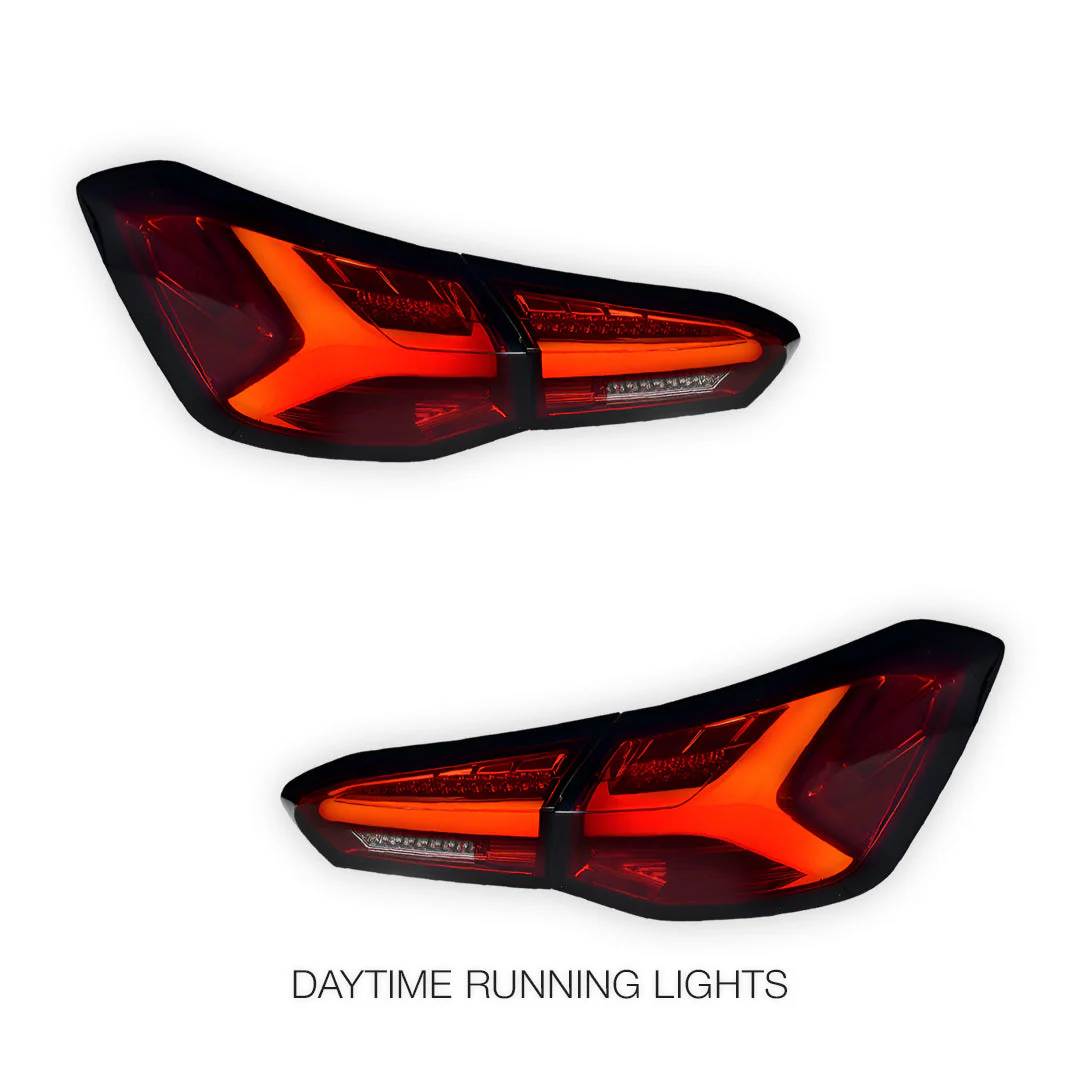 Ford Focus SA (2018 - 2022) Smoked Red Sequential 3D Full LED Stripe Bar Tail Lights LH + RH - Image 2