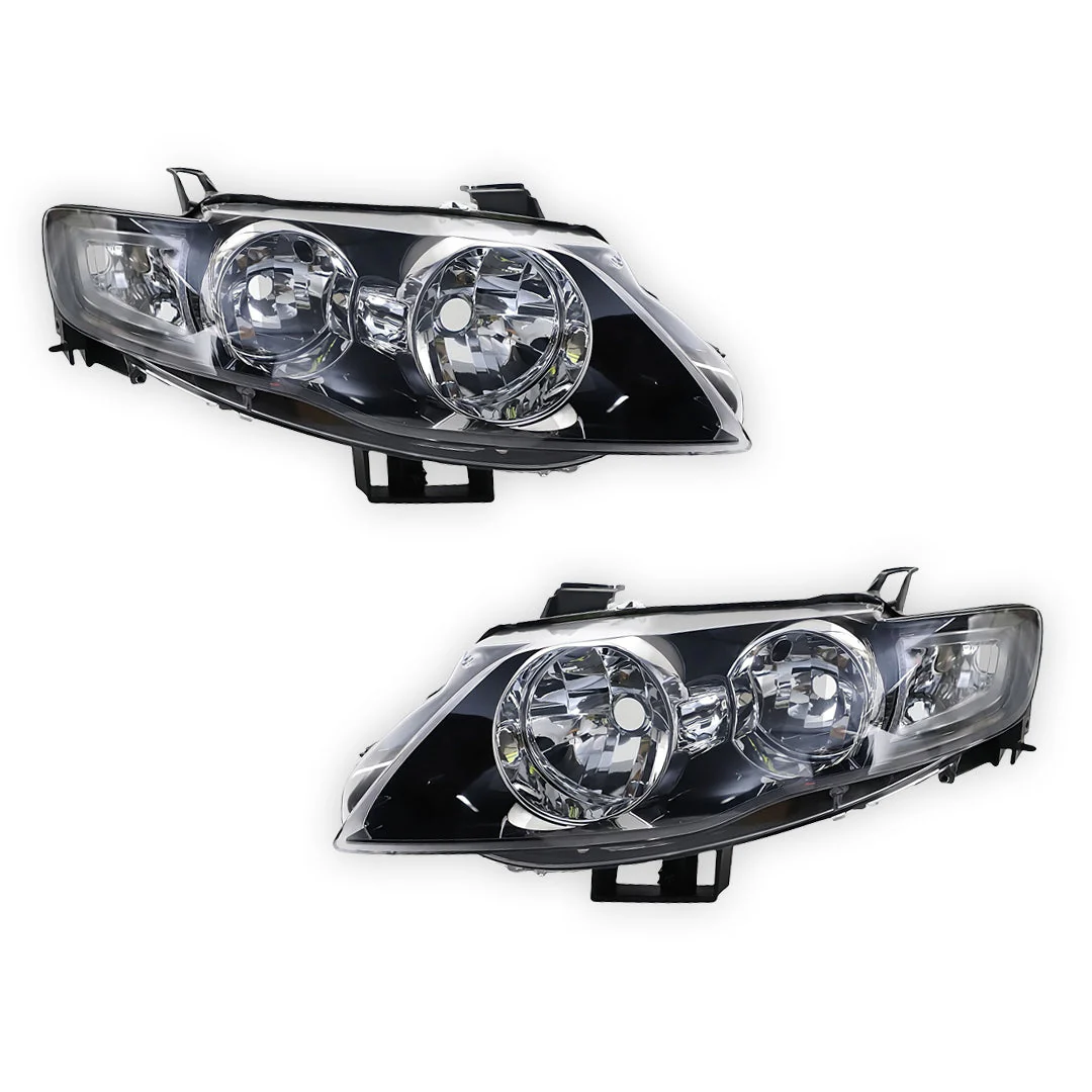 Ford FPV FG MkII (2011 - 2014) Black Headlights LH + RH - Image 2