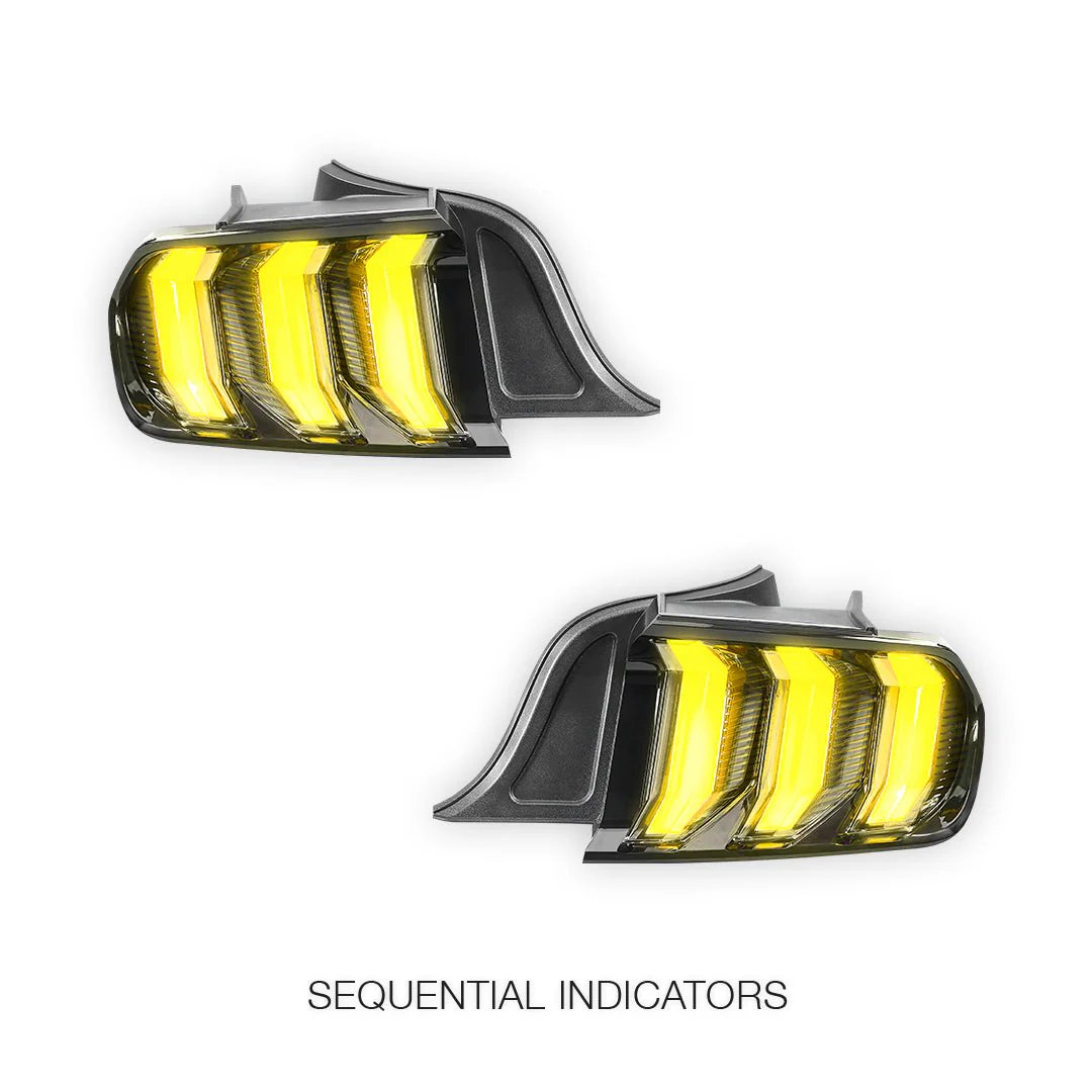 Ford Mustang FM / FN (2015 - 2021) Sequential Clear Full LED Tail Lights LH + RH - Image 3