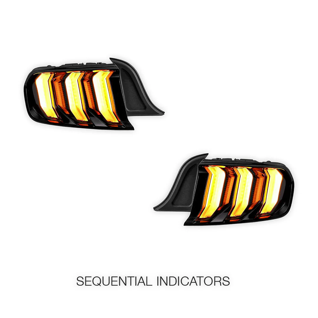 Ford Mustang FM / FN (2015 - 2021) Sequential Red Full LED Tail Lights LH + RH - Image 4
