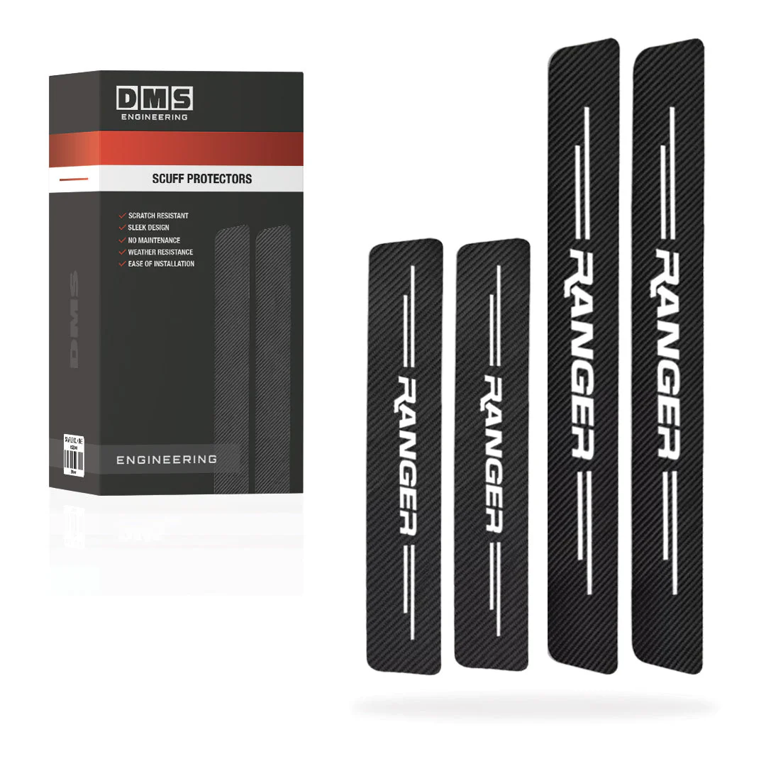 Ford Ranger Door Sill Anti-Scratch Scuff Protectors Complete Set - Image 4